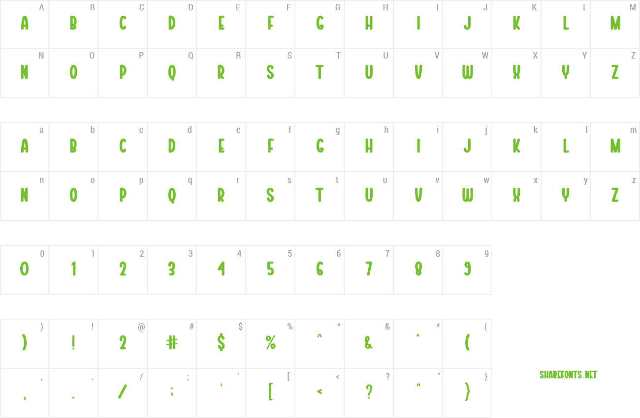 Font Thick Design preview